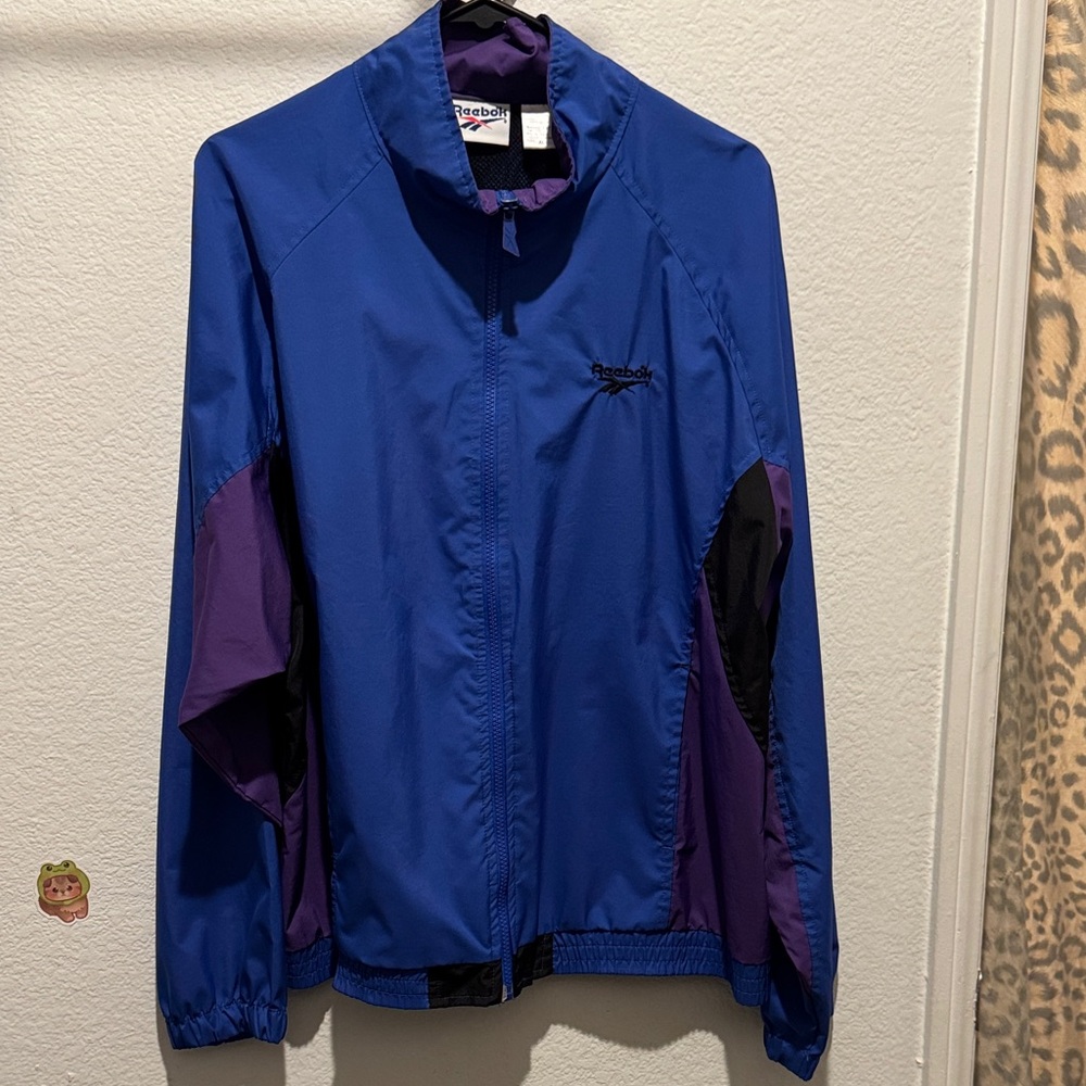 Reebok unisex Vibrant Blue and Purple windbreaker Jacket